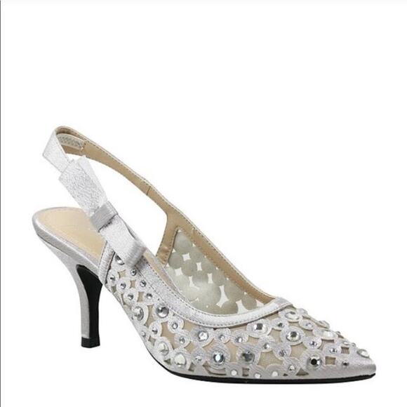 J Renee Shoes - J Renee Odelette Size 7M Women’s Slingback Satin And Mesh Pumps NEW